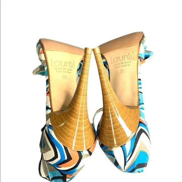 Escada Laurél Ankle Strap Bow Heels Summer - Picture 9 of 13